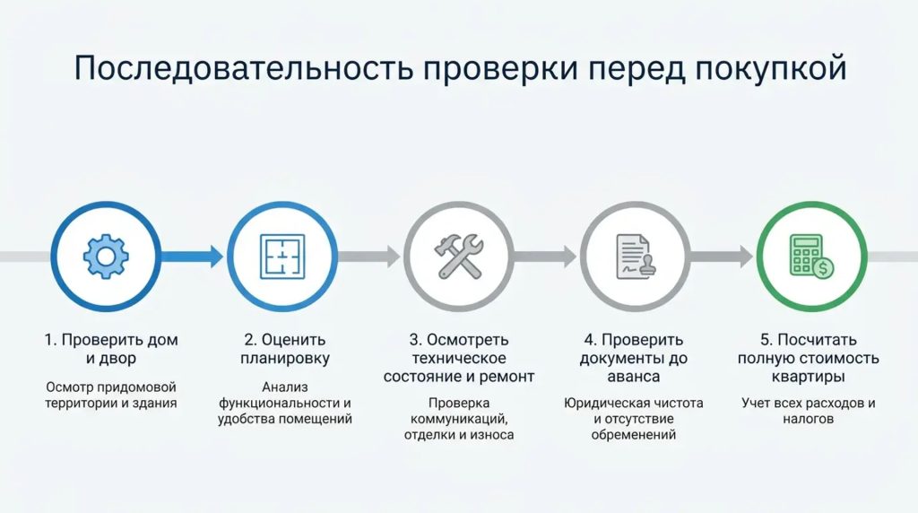 Последовательность проверки перед покупкой